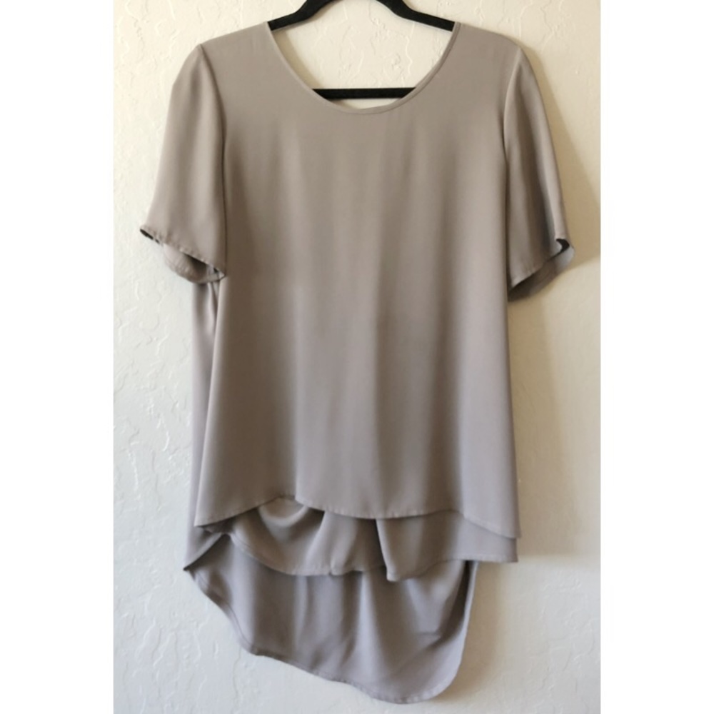 Gray Valette top with draped back